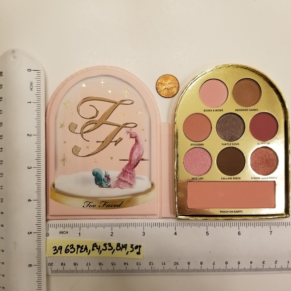 NIP Too Faced Let It Snow Globe “Peacock” Eye/Face Makeup Palette - Picture 6 of 11